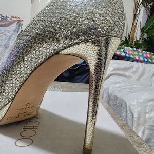 JIMMY CHOO LUNA 100 size 39 Champagne